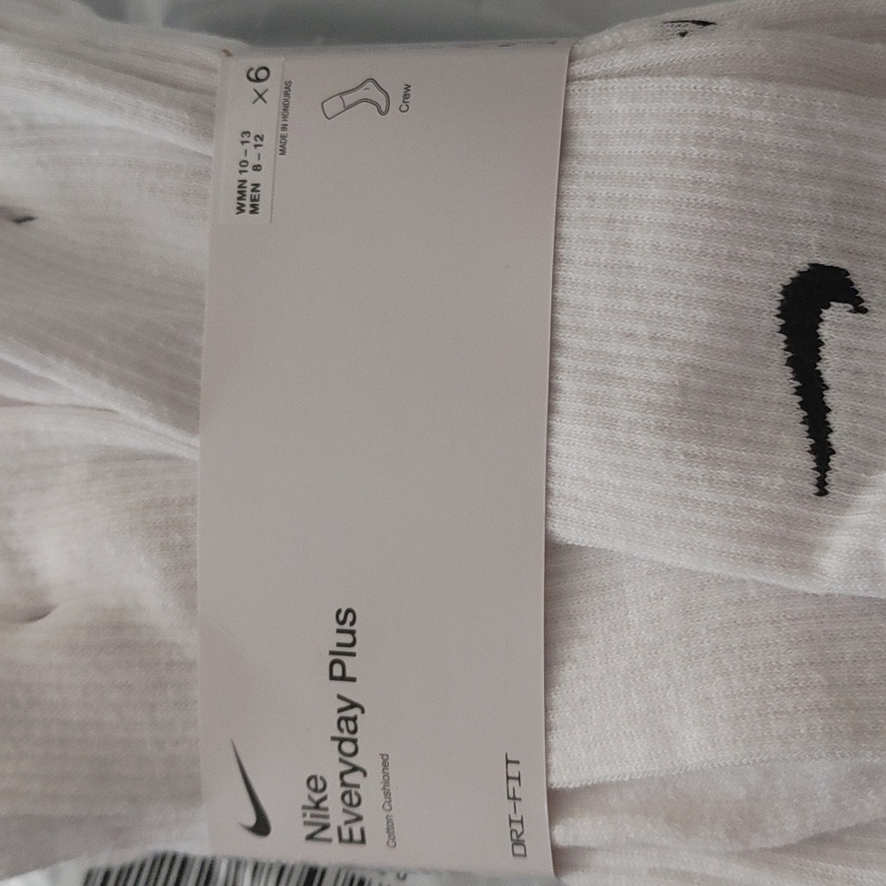Nike unisex crew socks 6 pairs size L Men 8-12, Wmn 10-13. - Picture 4 of 4